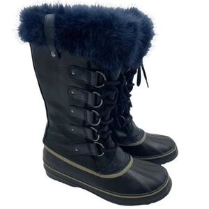 Sorel Joan Of Arctic Leather Rubber Waterproof Winter Snow Boots